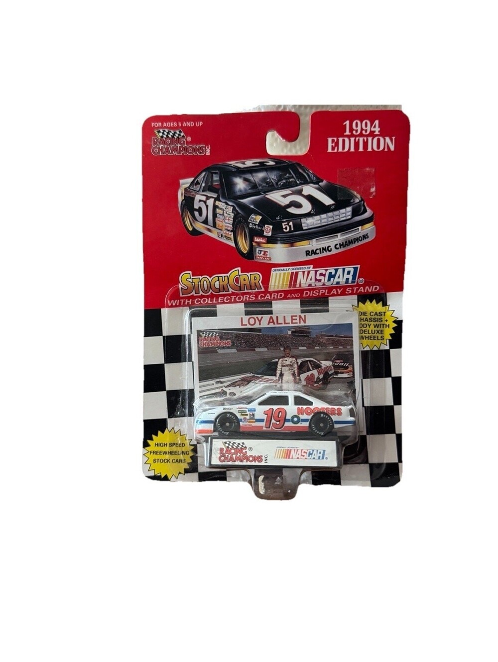 Loy Allen 1994 Edition Racing Champions #19 Hooters Nascar 1/64